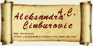 Aleksandra Čimburović vizit kartica